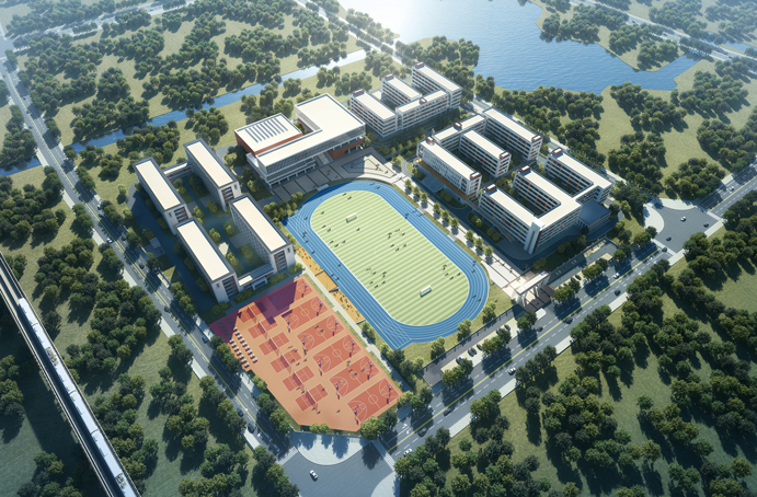 新建區(qū)職業(yè)技術學校新校區(qū)建設項目首棟主體結(jié)構(gòu)順利封頂